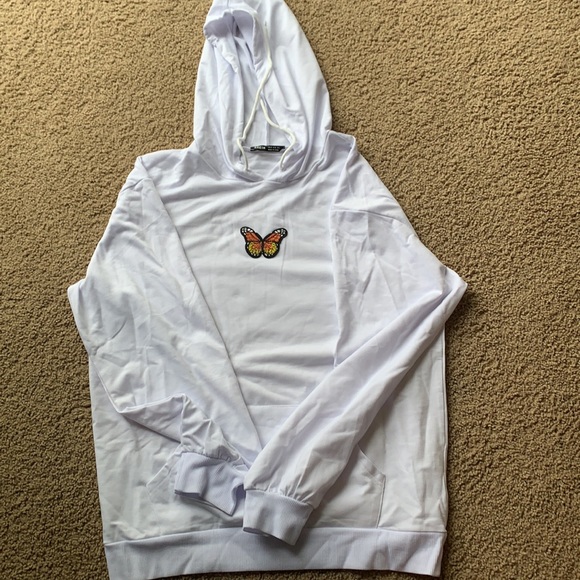 White thin hoodie/ never worn - Picture 2 of 5